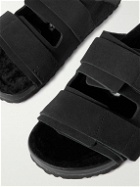 Birkenstock - TEKLA Uji Shearling-Lined Suede Sandals - Black