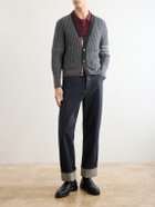 Thom Browne - Cable-Knit Virgin Wool Cardigan - Gray