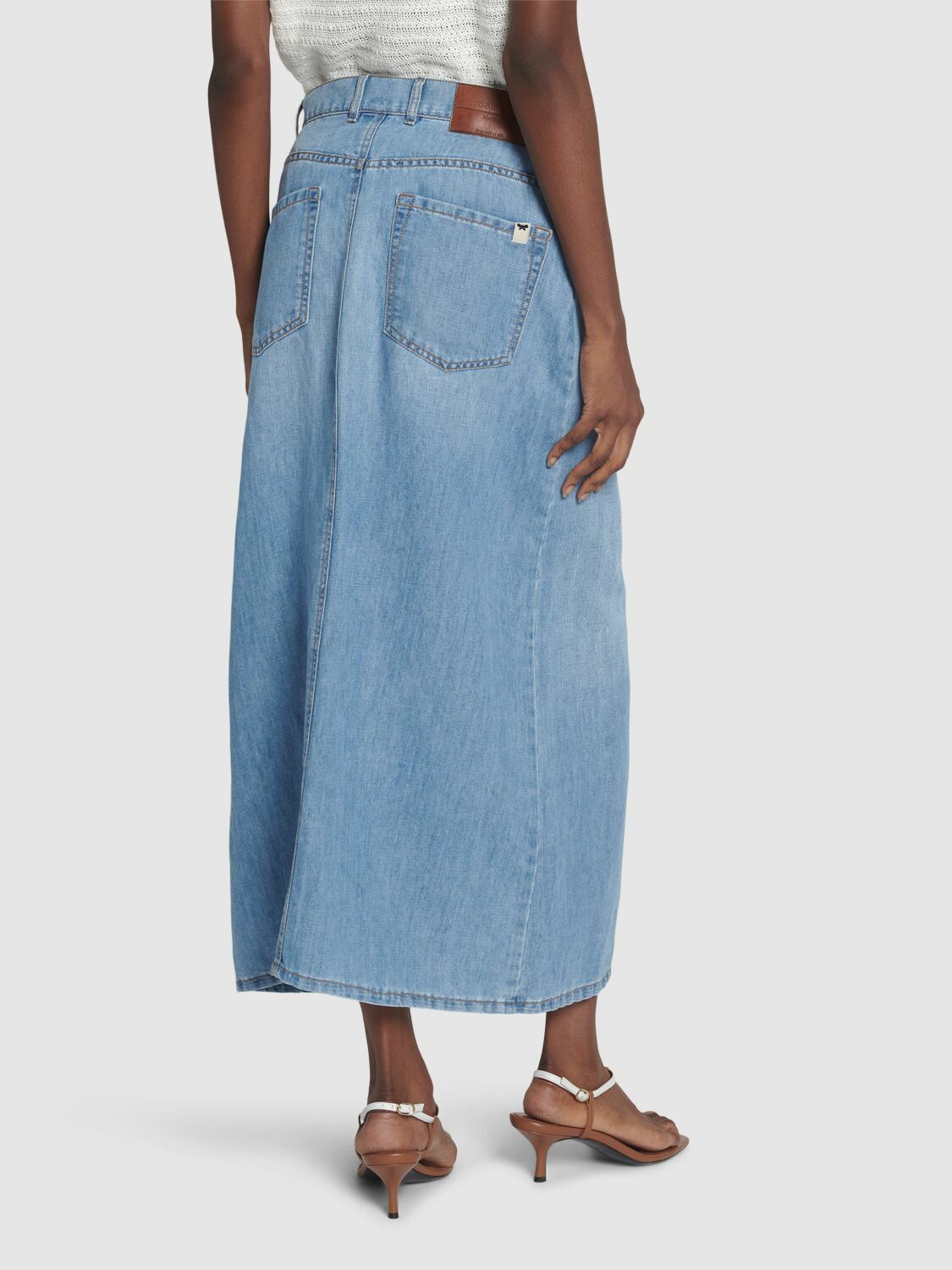 WEEKEND MAX MARA Gelada Denim Midi Skirt Weekend Max Mara