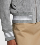 Thom Browne Shearling-trimmed suede jacket