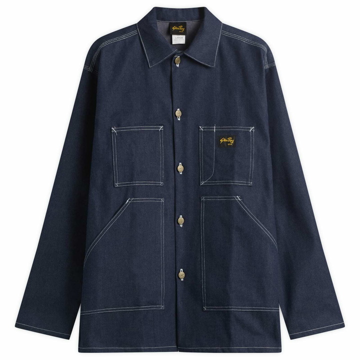 Photo: Stan Ray Men's Denim Shop Jacket in Indigo Denim