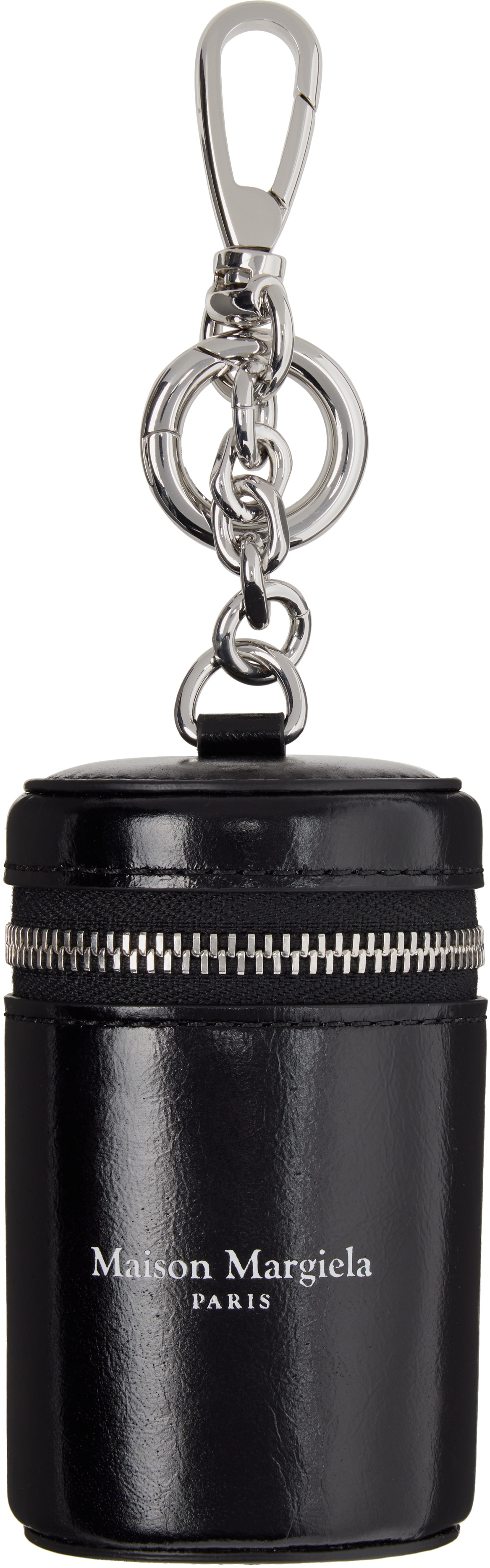 Maison Margiela Black Cylindrical Pouch Charm Keychain