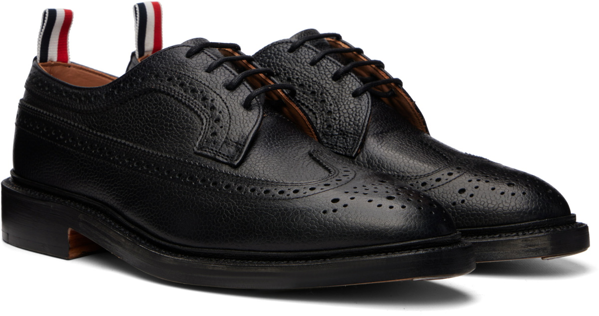 Thom Browne Black Leather Sole Longwing Brogues