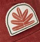 Mollusk - Sweet Leaf Appliquéd Cotton-Corduroy Baseball Cap - Red