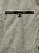 Peter Millar - Riva Slim-Fit Unstructured Garment-Dyed Textured Stretch-Cotton Blazer - Green