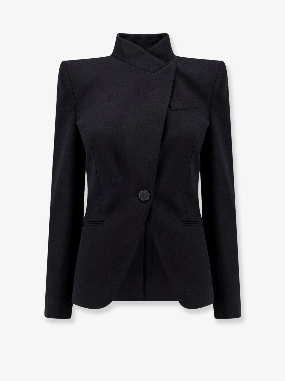 【関税&送料込】Alexander Mcqueen Black Wool Blazer Wool and mohair blazer in black - Mc Queen | Mytheresa