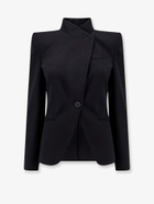 Alexander Mcqueen Blazer Black Womens Blazers E Vest
