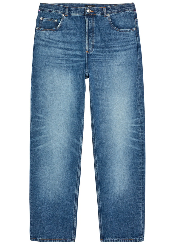 Photo: A.P.C. Fairfax Washed Straight-leg Jeans Mid Blu