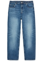 A.P.C. Fairfax Washed Straight-leg Jeans Mid Blu