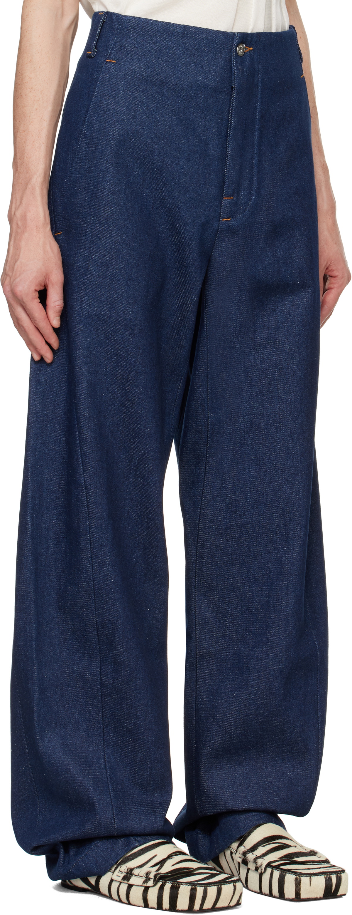 【値下げ】Jacquemus（ジャックムス）24AW 「LA CASA」デニム JACQUEMUS Navy La Casa 'Le de-Nîmes Scala' Jeans Jacquemus