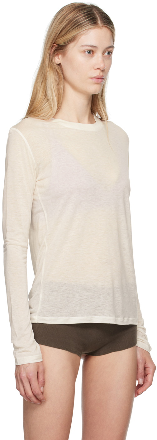 Bamboo lyocell baserange t シャツ yellow Baserange Off-White