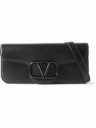 Valentino Garavani - Logo-Appliquéd Leather Messenger Bag