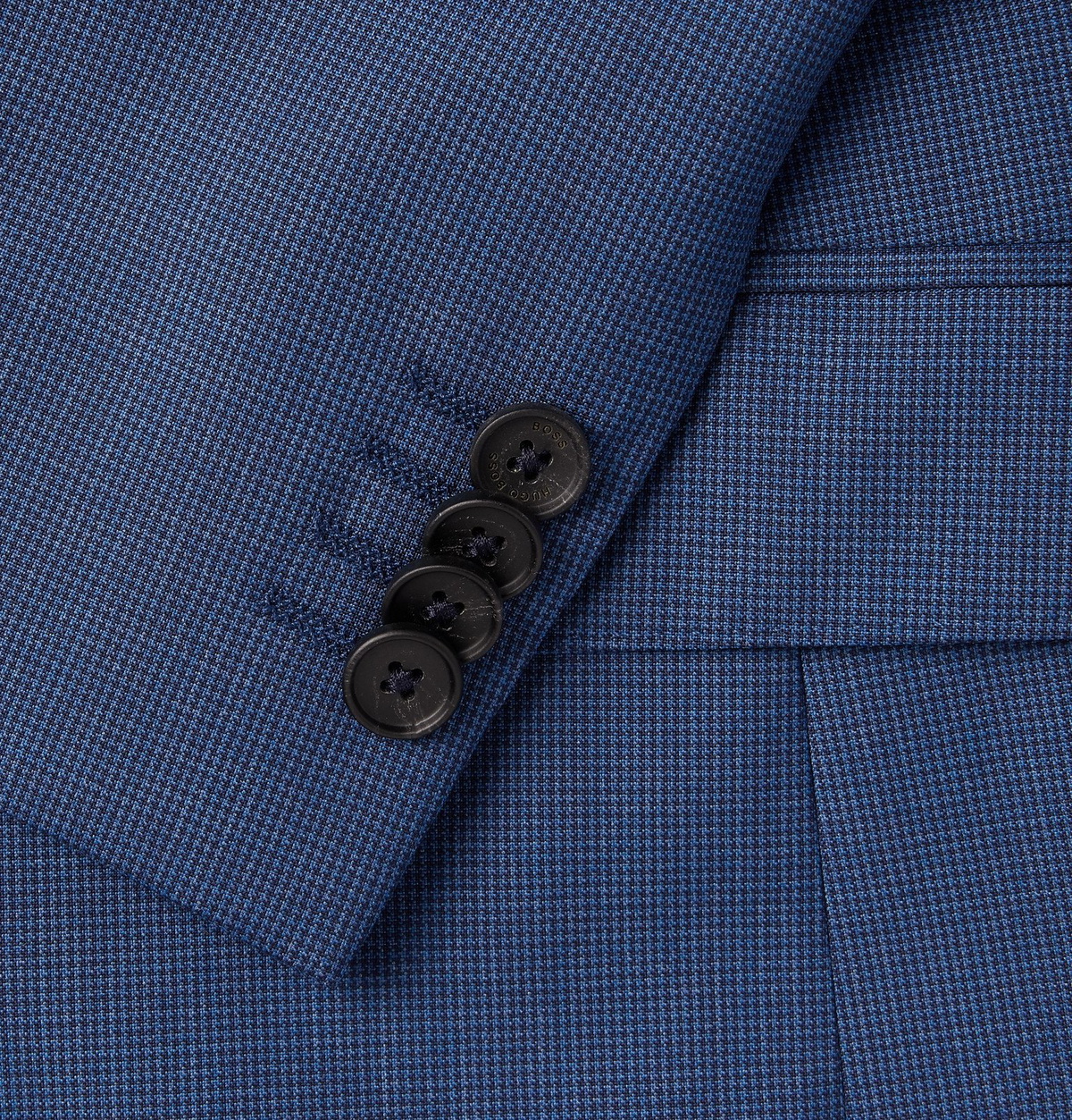 Hugo Boss Novan/Ben SlimFit Puppytooth Virgin Wool Suit Blue Hugo Boss