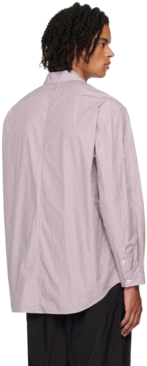 ATON Red Giza Stripe Shirt