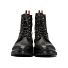 Thom Browne Black Longwing Brogues Boots