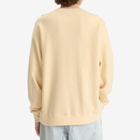 YMC Men's Almost Grown Waffle Sweatshirt in Off White