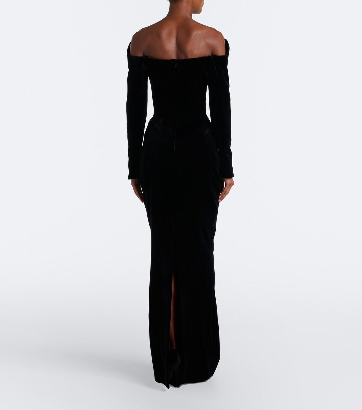 Mugler Velvet bustier gown