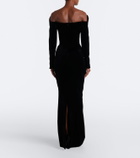 Mugler Velvet bustier gown