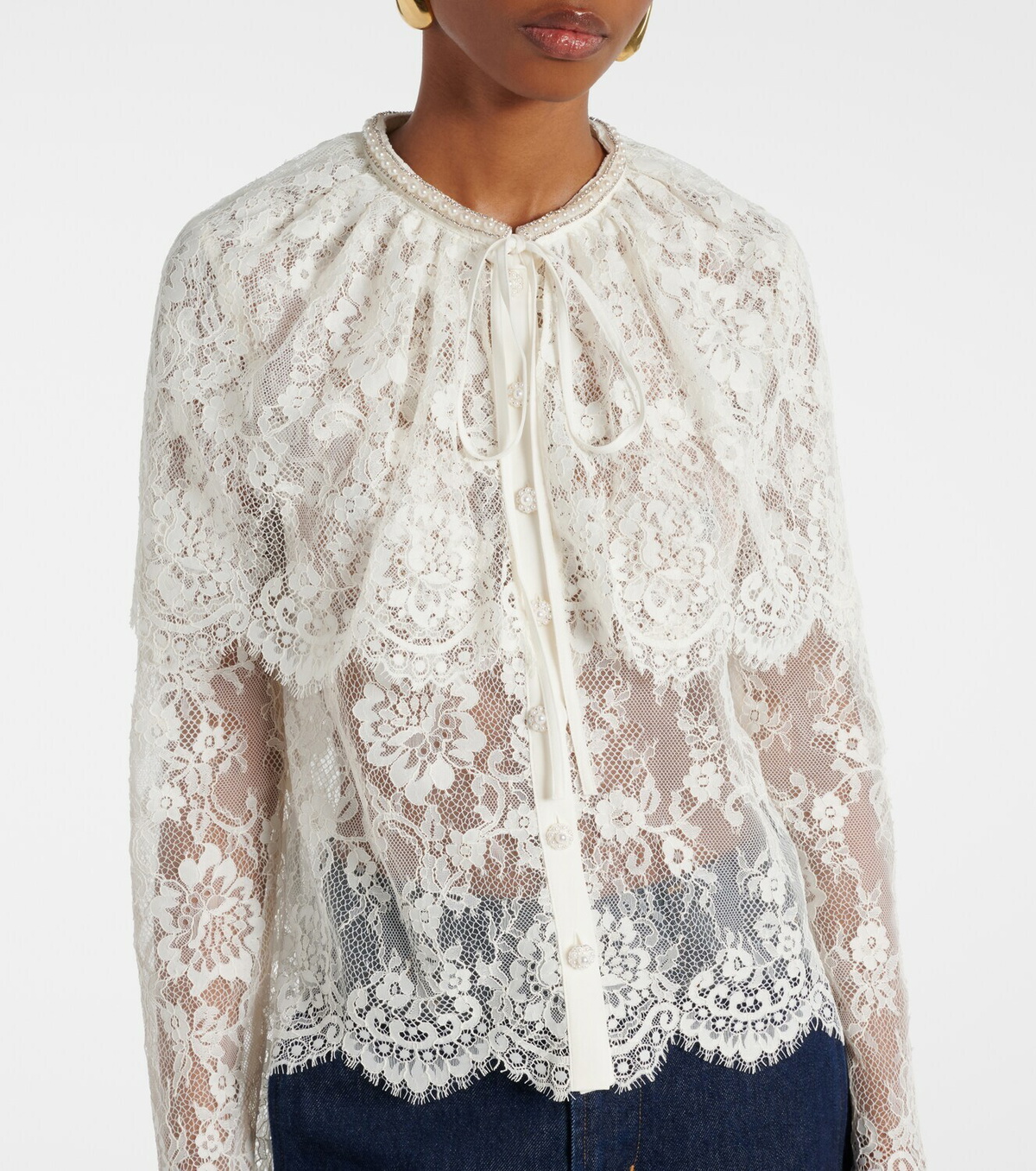 Self-Portrait Caped lace cardigan