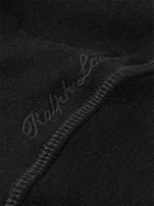 Ralph Lauren Purple label - Logo-Embroidered Cotton-Blend Jersey Hoodie - Black