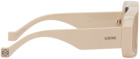 Loewe Beige Paula's Ibiza Big Square Sunglasses