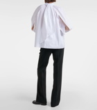 CO Scarf-detail cotton poplin blouse
