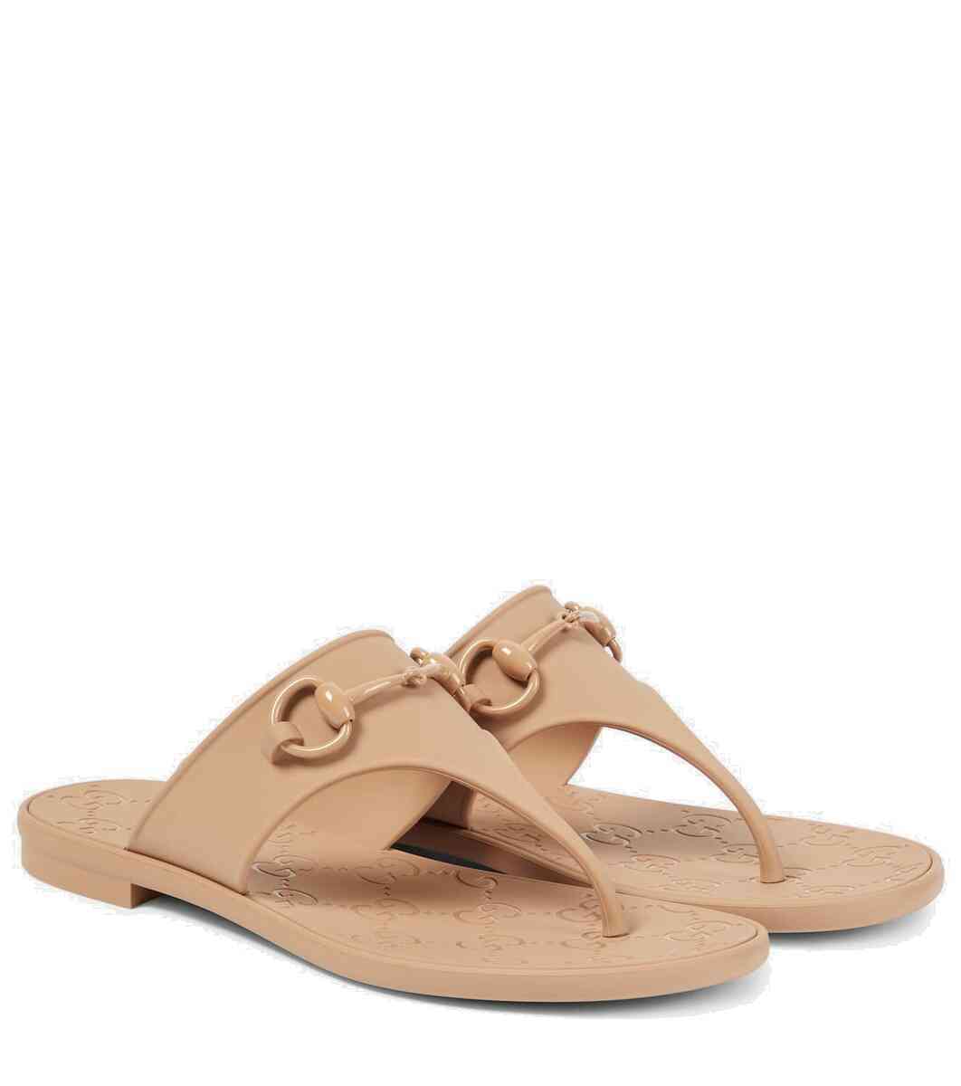 Gucci Horsebit leather thong sandals Gucci