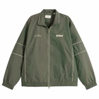 Les Deux Men's Prince Shiny Track Jacket in Pineneedle Green