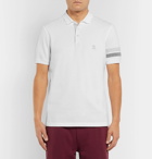 Brunello Cucinelli - Slim-Fit Striped Cotton-Piqué Polo Shirt - Men - White