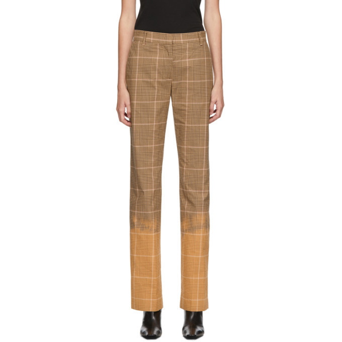 MSGM Brown Dip Bleach Trousers MSGM