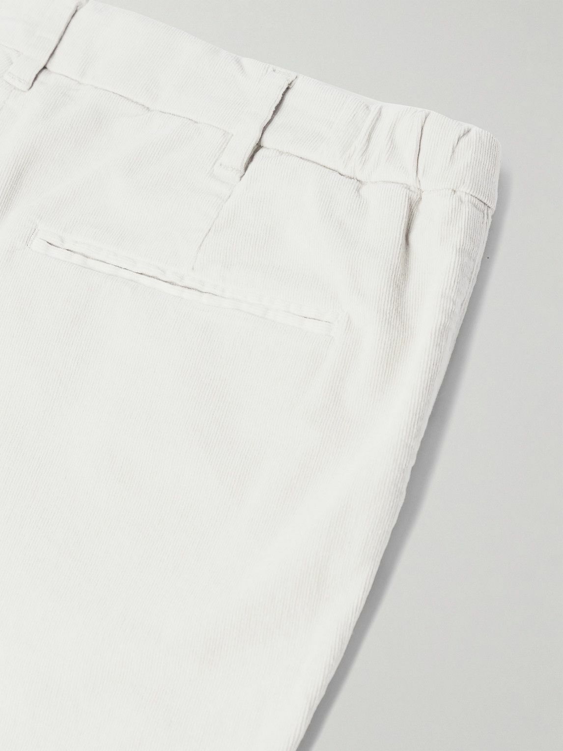 Altea - Tapered Cotton-Blend Trousers - Neutrals
