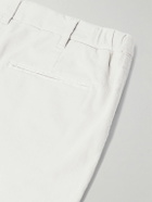 Altea - Tapered Cotton-Blend Trousers - Neutrals