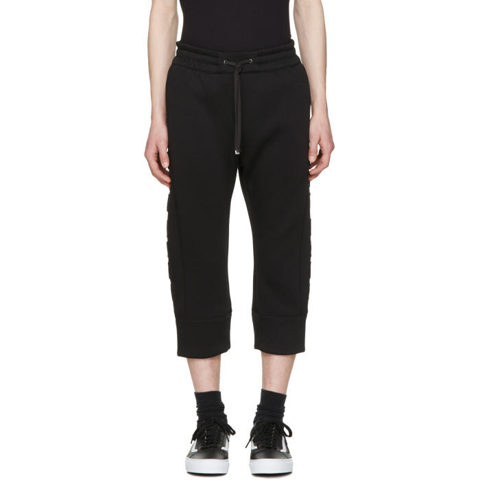 Helmut Lang Black 3D Logo Jogger Pants Helmut Lang