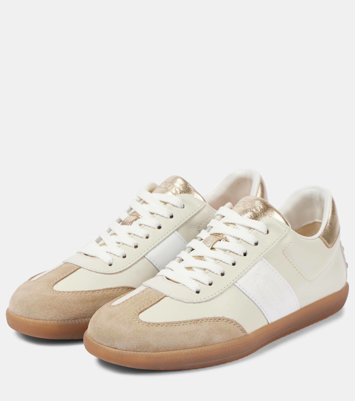 Tod's Tabs suede-trimmed leather sneakers Tod's Tod's Tabs suede-trimmed leather sneakers Tod's