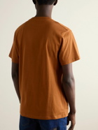 LOEWE - Slim-Fit Logo-Embroidered Cotton-Jersey T-Shirt - Orange