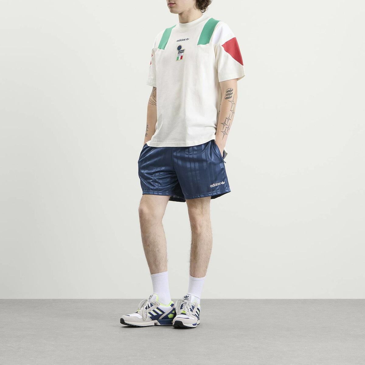 Adidas Men's FIGC EQT Shorts in Crew Navy