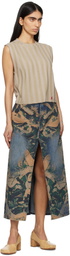 Eckhaus Latta Beige Keyboard Tank Top