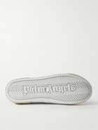Palm Angels - Logo-Print Cotton-Canvas Slip-On Sneakers - Black