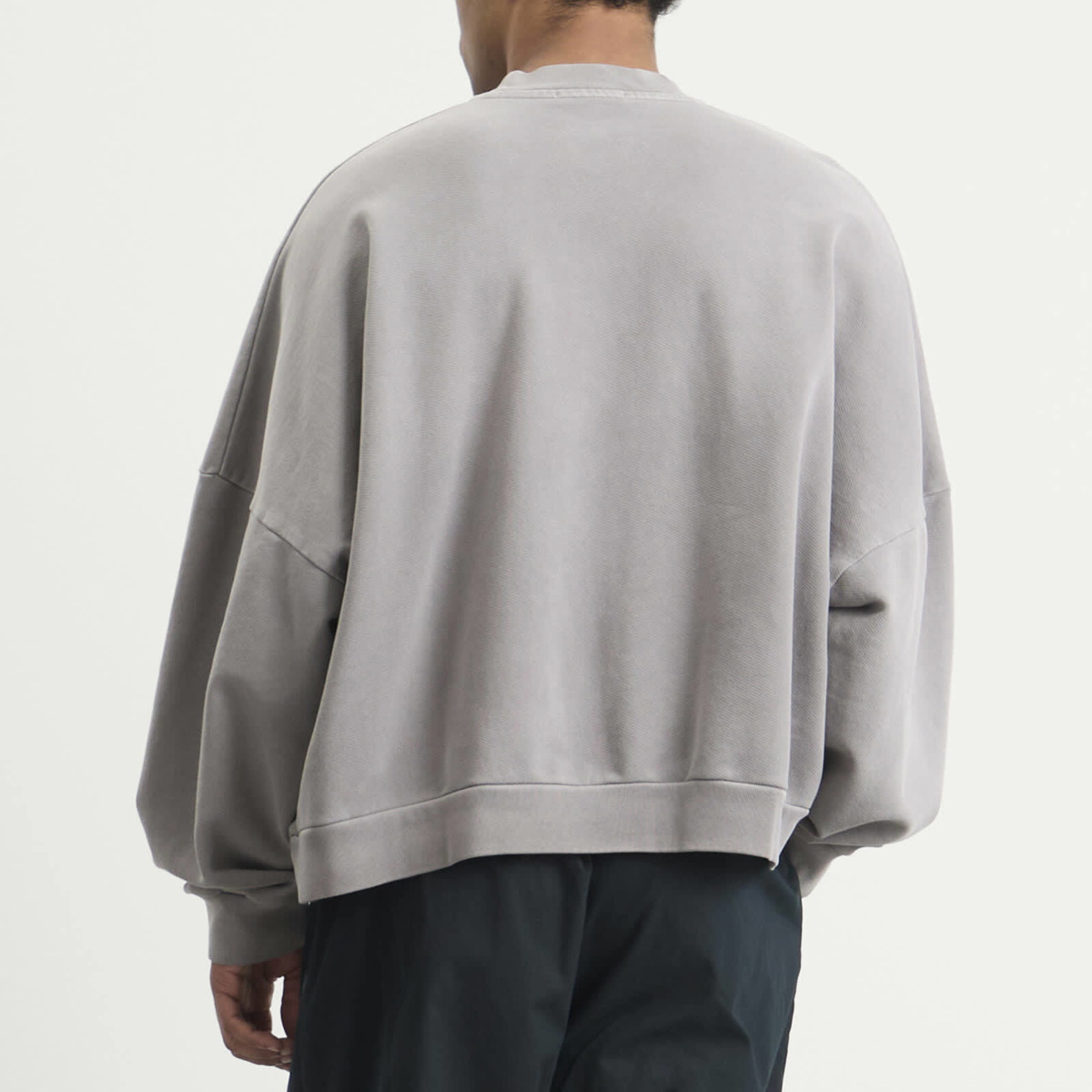Willy Chavarria Men's CCC Hooligan Crew Sweatshirt in Concrete