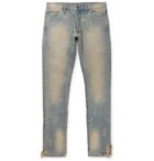 Rhude - Skinny-Fit Distressed Denim Jeans - Men - Blue