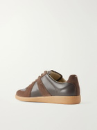Maison Margiela - Replica Leather and Suede Sneakers - Brown
