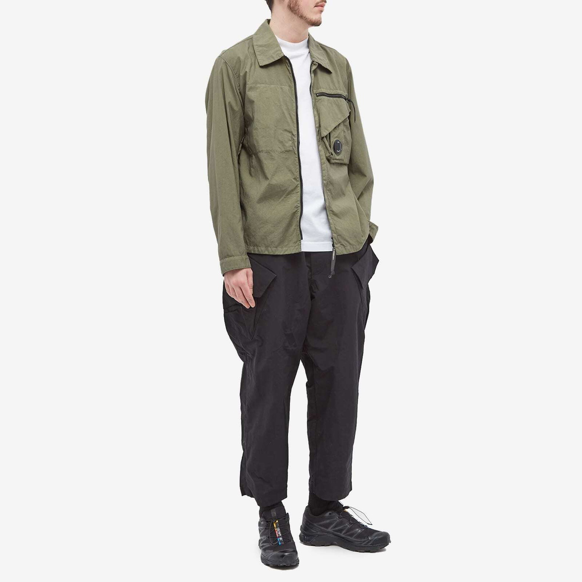 C.P. Company Men's Taylon P Overshirt in Bronze Green C.P. Company