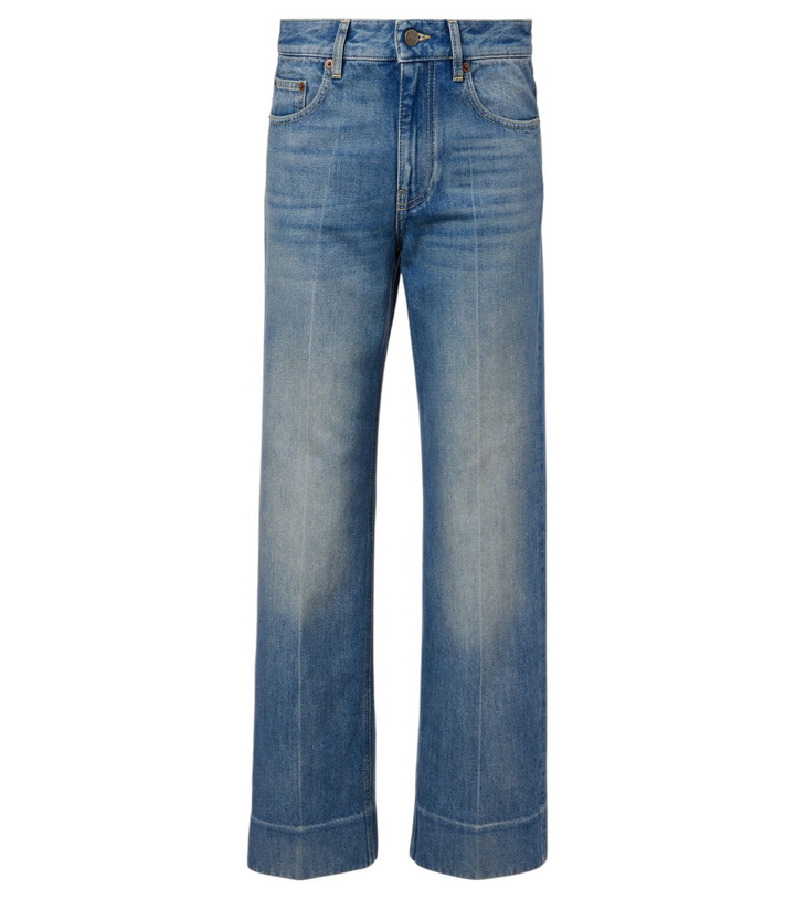 Photo: Valentino Faded wide-leg jeans