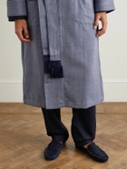 Thom Sweeney - Cashmere-Lined Suede Slippers - Blue