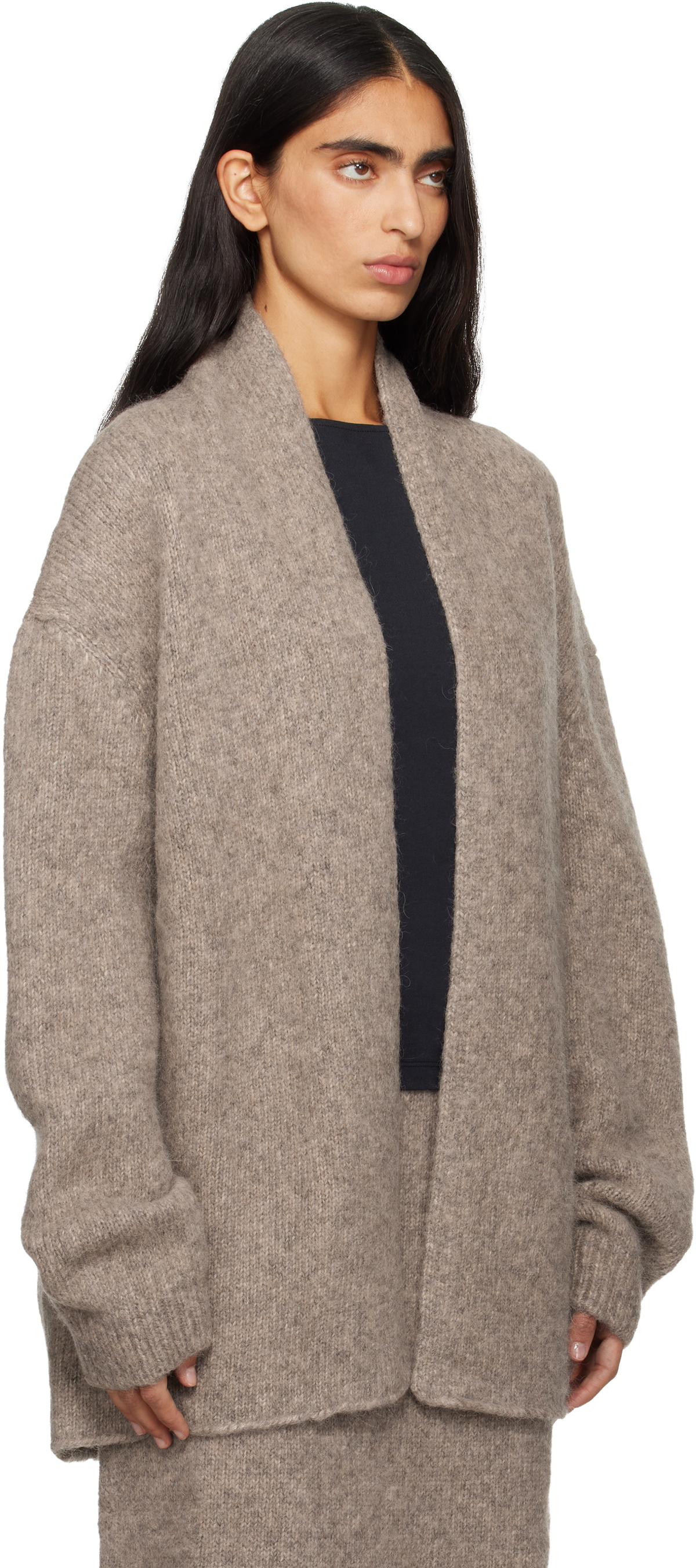 Lauren Manoogian Taupe Loft Shawl Cardigan
