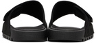 Hugo Black Strap Faux-Suede Upper Sandals