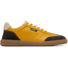 Versace Yellow Greca Court Nappa & Suede Sneakers