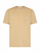 MC2 Saint Barth Man Beige Linen Jersey T-shirt Ecstasea With Pocket