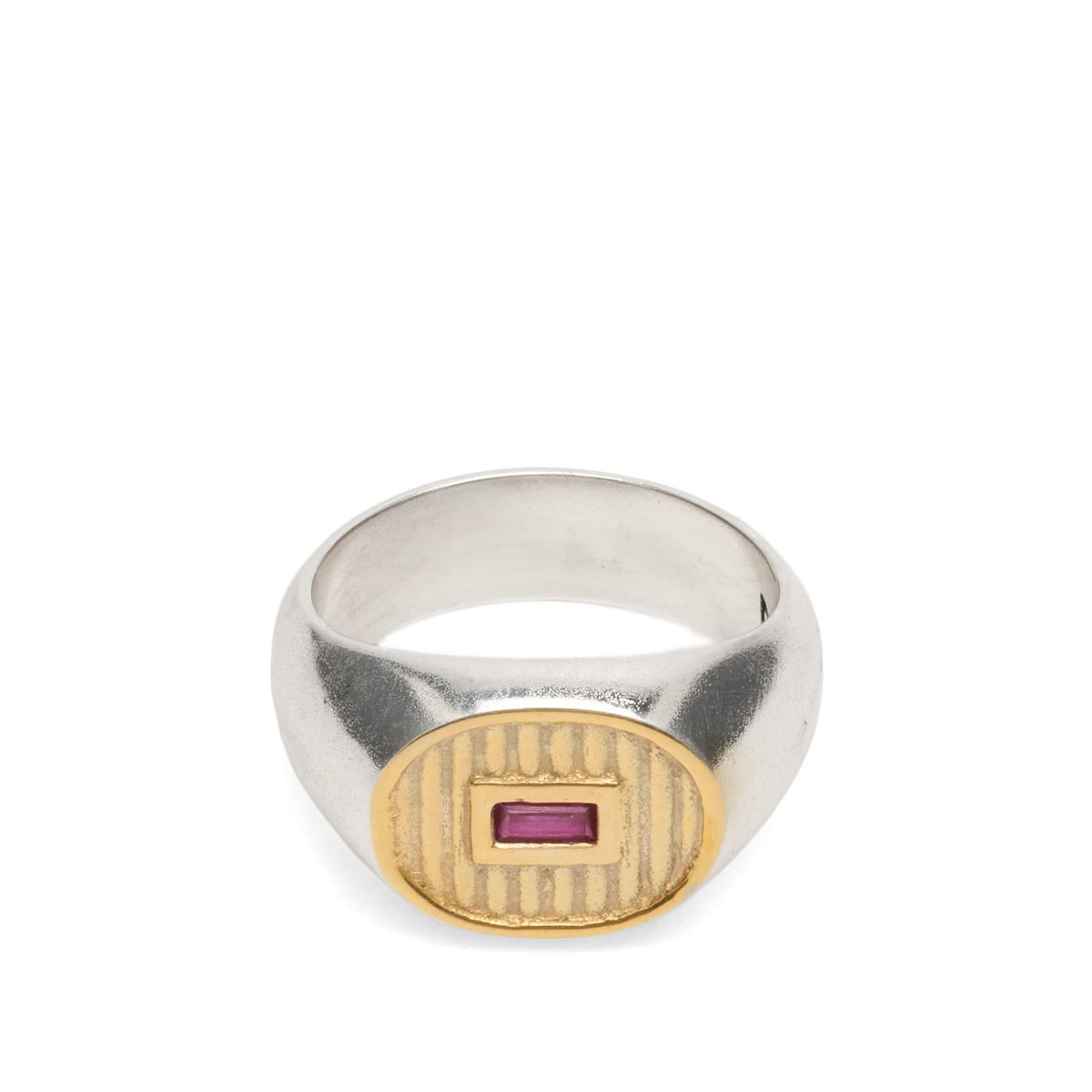 Maple Men's Sherman Signet Ring in Silver/Gold