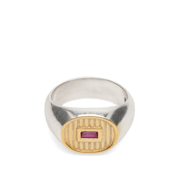 Photo: Maple Men's Sherman Signet Ring in Silver/Gold